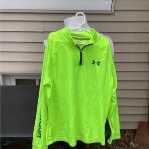 ~Under Armour - Neon Green Quarter Zip Jacket xl boys